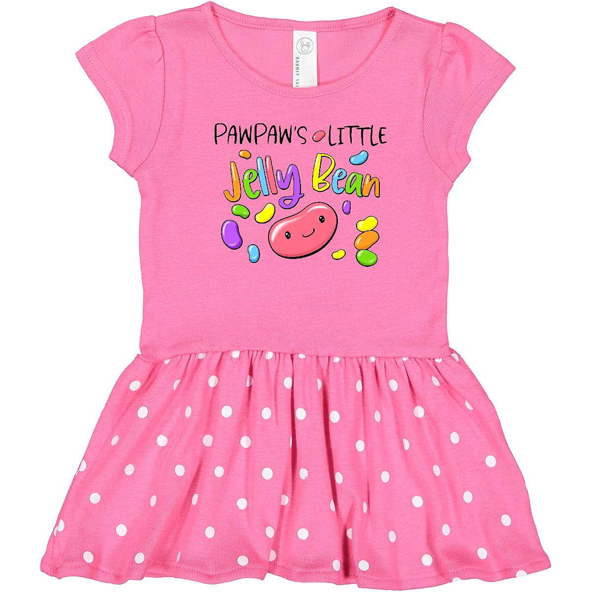 Inktastic Pawpaw's Little Jellybean Cute Easter Candy Toddler Dress - Adorable Spring Outfit for Baby Girls, Easter Sunday Church, Family Photos & Holiday Celebrations