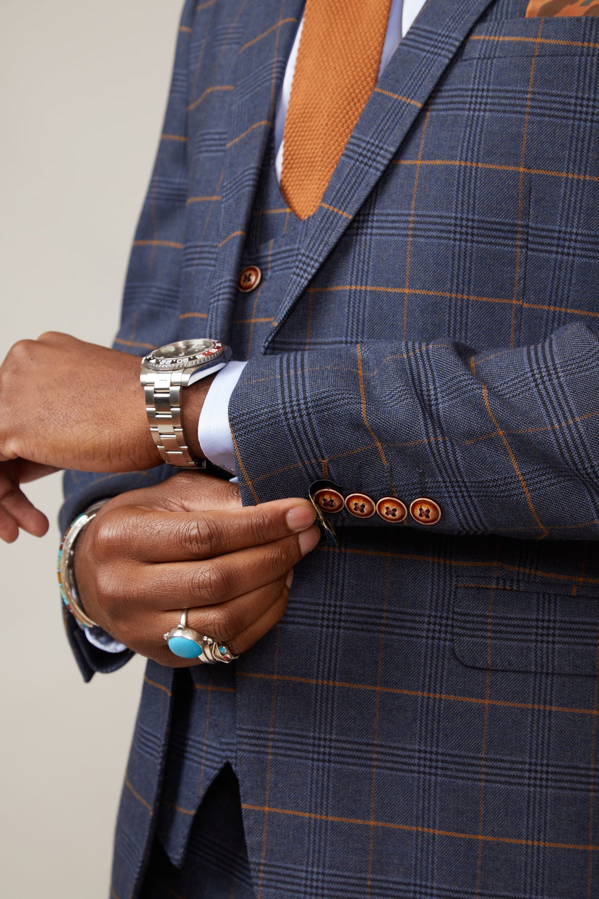 Steve Bull Wolverhampton Wanderers Legend Jenson Marine Check Suit - Perfect for Football Matches & Formal Events