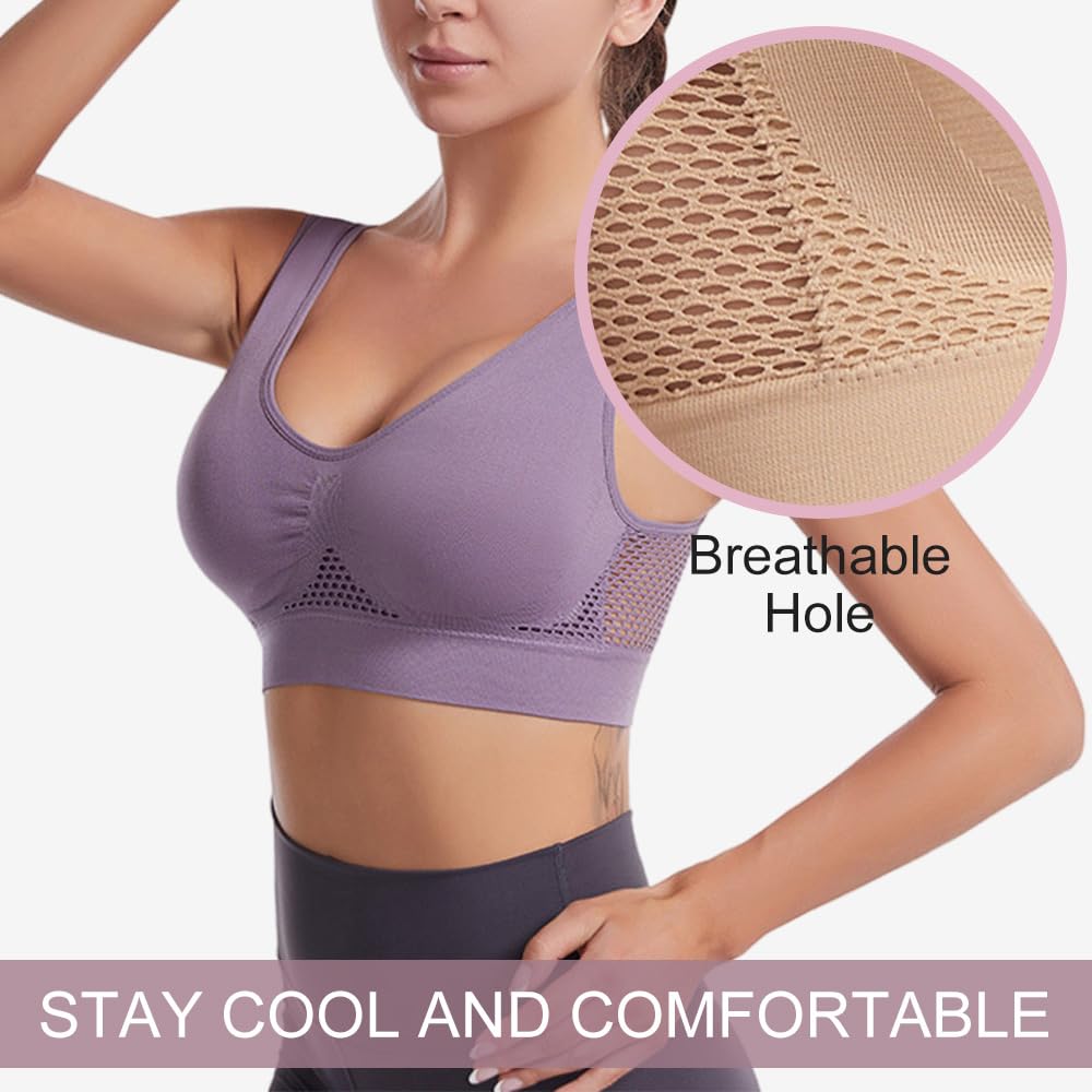 Cool Liftup Air Bras for Women - Breathable Wireless Sports Bra for Gym & Yoga