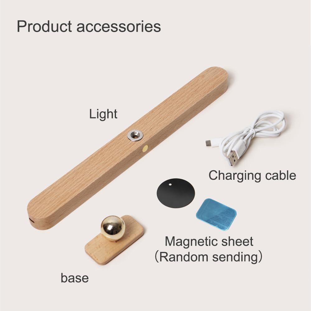 Rechargeable LED Bathroom Light Fixture - 3-Level Dimmable Touch Control Vanity Mirror Light with Magnetic Mount for Bathroom, Living Room & Bedroom | Perfect for Makeup, Shaving & Ambient Lighting
