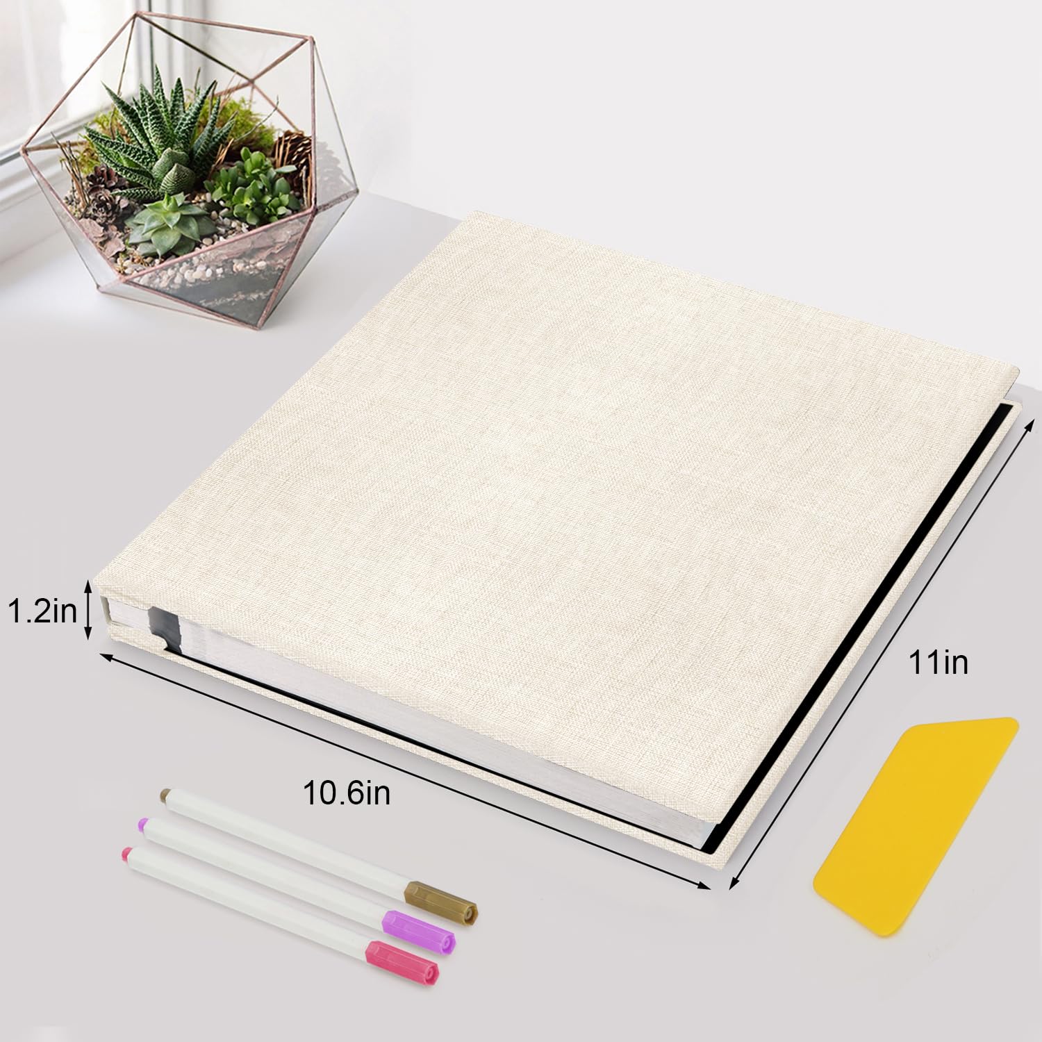Self-Adhesive Photo Album with 60 Magnetic Sticky Pages - Holds 8x10, 5x7, 4x6, 6x8 & 3x5 Photos - Large Scrapbook for Family Memories, Wedding Photos & Baby Pictures - Perfect for Preserving Cherished Moments & Creating Beautiful Keepsakes