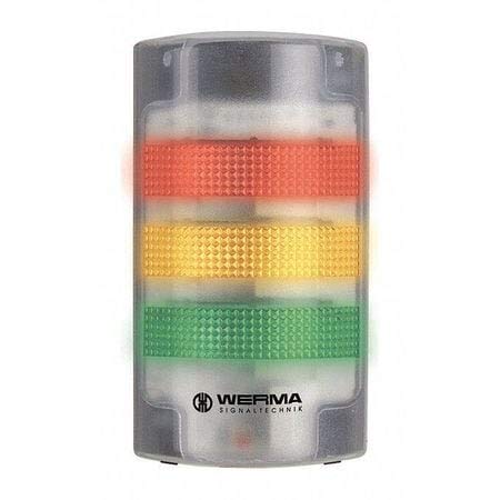 24VAC/DC Tower Light Assembly with 30mA Current - Ideal for Industrial Equipment, Traffic Signals, and Warning Systems