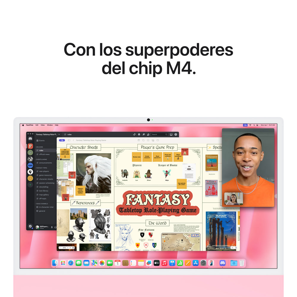 24-inch iMac with 4.5K Retina Display - Apple M4 Chip (8-Core CPU & 8-Core GPU) 256GB SSD in Pink - Perfect for Home Office, Graphic Design & Creative Work