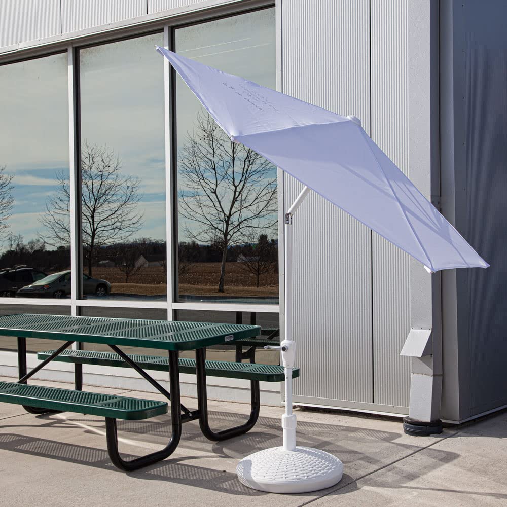 **Vispronet 67lb Heavy Duty Umbrella Base – White 22.5” Fillable Outdoor Market Umbrella Stand for Patios, Decks & Gardens – Holds 8 Gallons (108lbs) of Water or Sand – Fits Poles Up to 38mm – Perfect for Outdoor Dining, Poolside & Backyard Relaxation**