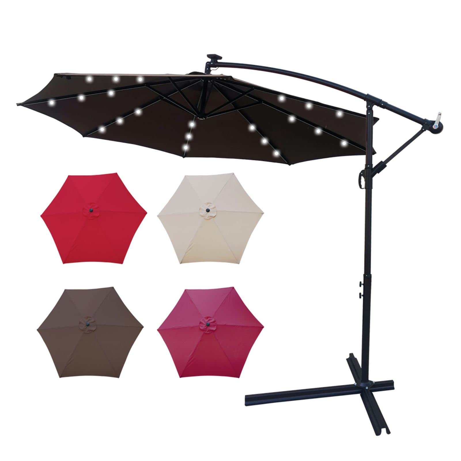Solar Powered Patio Umbrella Lights - Windproof & Rustproof Outdoor Umbrella Lights for Deck, Garden, and Patio Market - Perfect for Outdoor Dining, Relaxation, and Evening Gatherings
