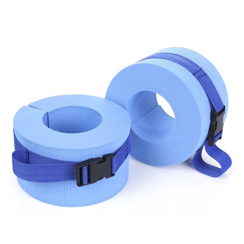 2 Pcs EVA Foam Swim Aquatic Cuffs with Quick Release Buckle - Water Aerobics Float Rings for Arms & Ankles - Swim Training, Fitness Exercise Gear for Pool Workouts & Aqua Therapy