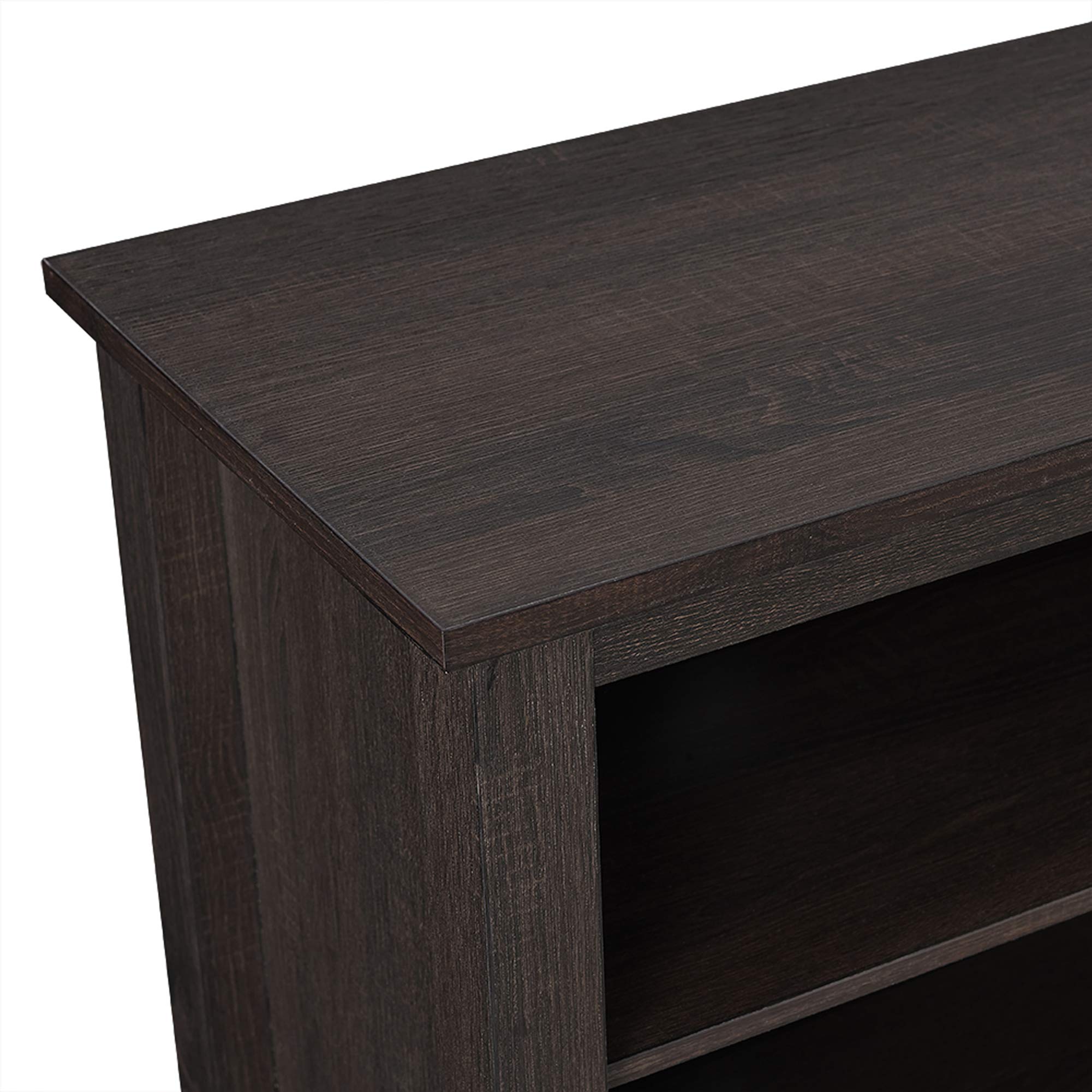 Walker Edison Wren Classic 4-Cubby Fireplace TV Stand for 70-80 Inch TVs - Espresso Finish - Perfect for Living Room, Bedroom & Home Theater Entertainment Centers