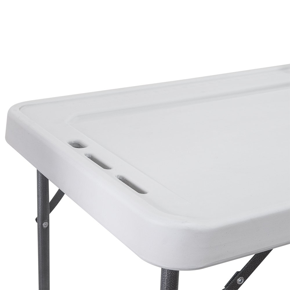 4FT Portable Folding Camping Table with Faucet - Outdoor Cleaning & Cutting Station for Fishing, Hunting, Picnics, RV & Beach - Includes Spray Nozzle & Drain Hose - Perfect for Outdoor Cooking, Gardening & Camping Activities