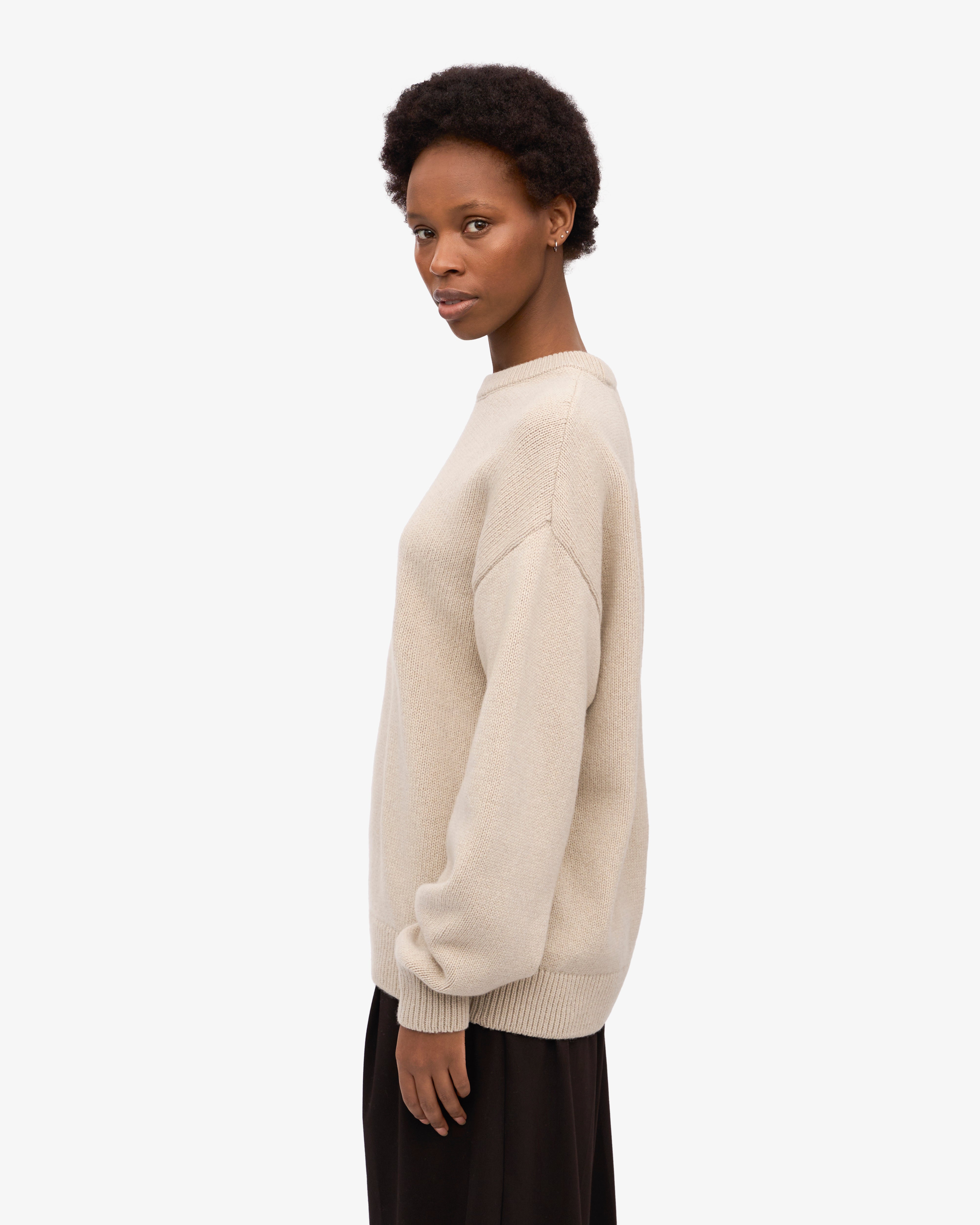 Premium Oversized Merino Wool Sweater - Ivory White | Soft & Warm Winter Pullover | Cozy Casual Wear for Women & Men | Perfect for Cold Weather, Office & Weekend Outfits