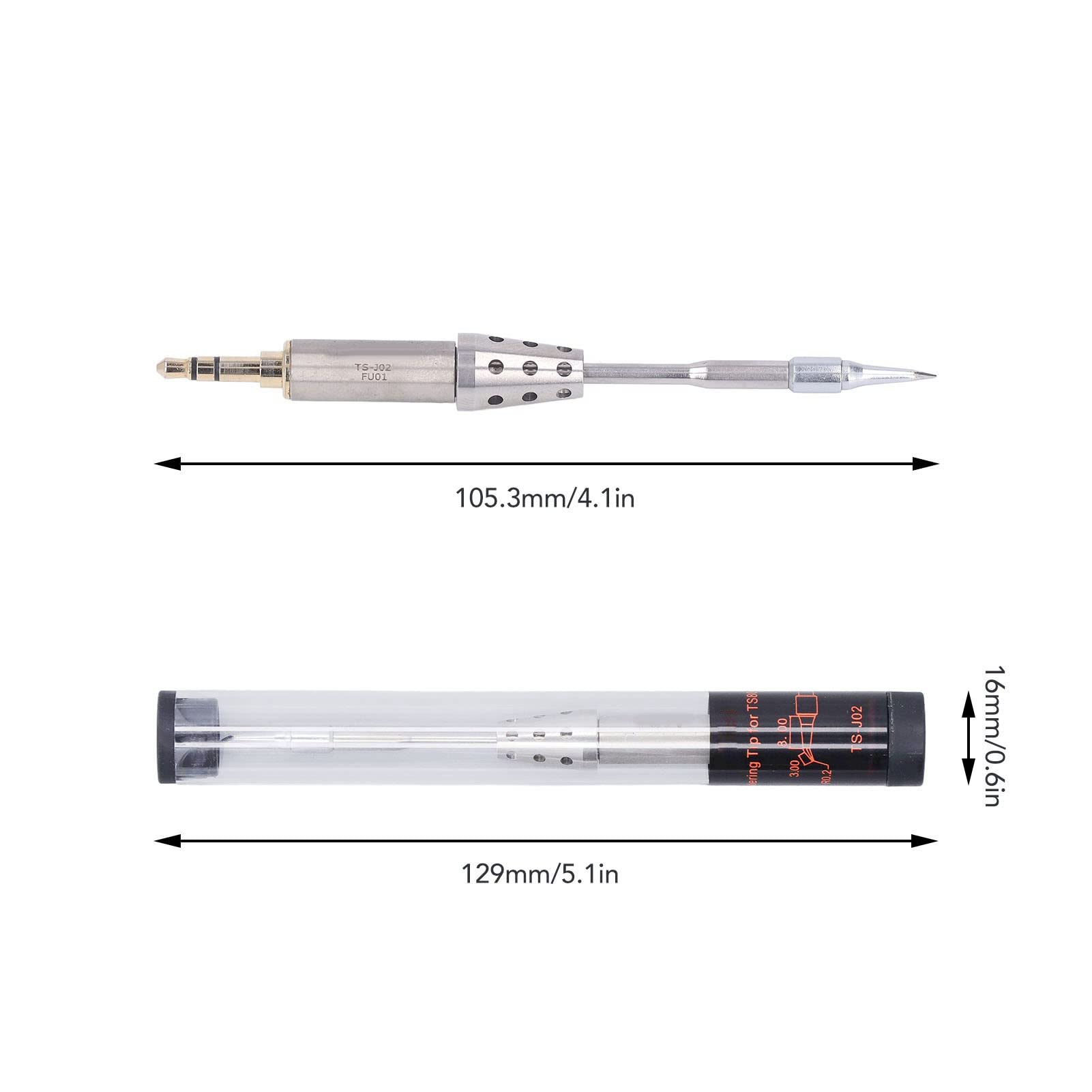 High-Quality Electric Soldering Iron Tip Replacement - Internal Heating TS J02 Tip for DIY Electronics Repair, Jewelry Making & Circuit Board Soldering