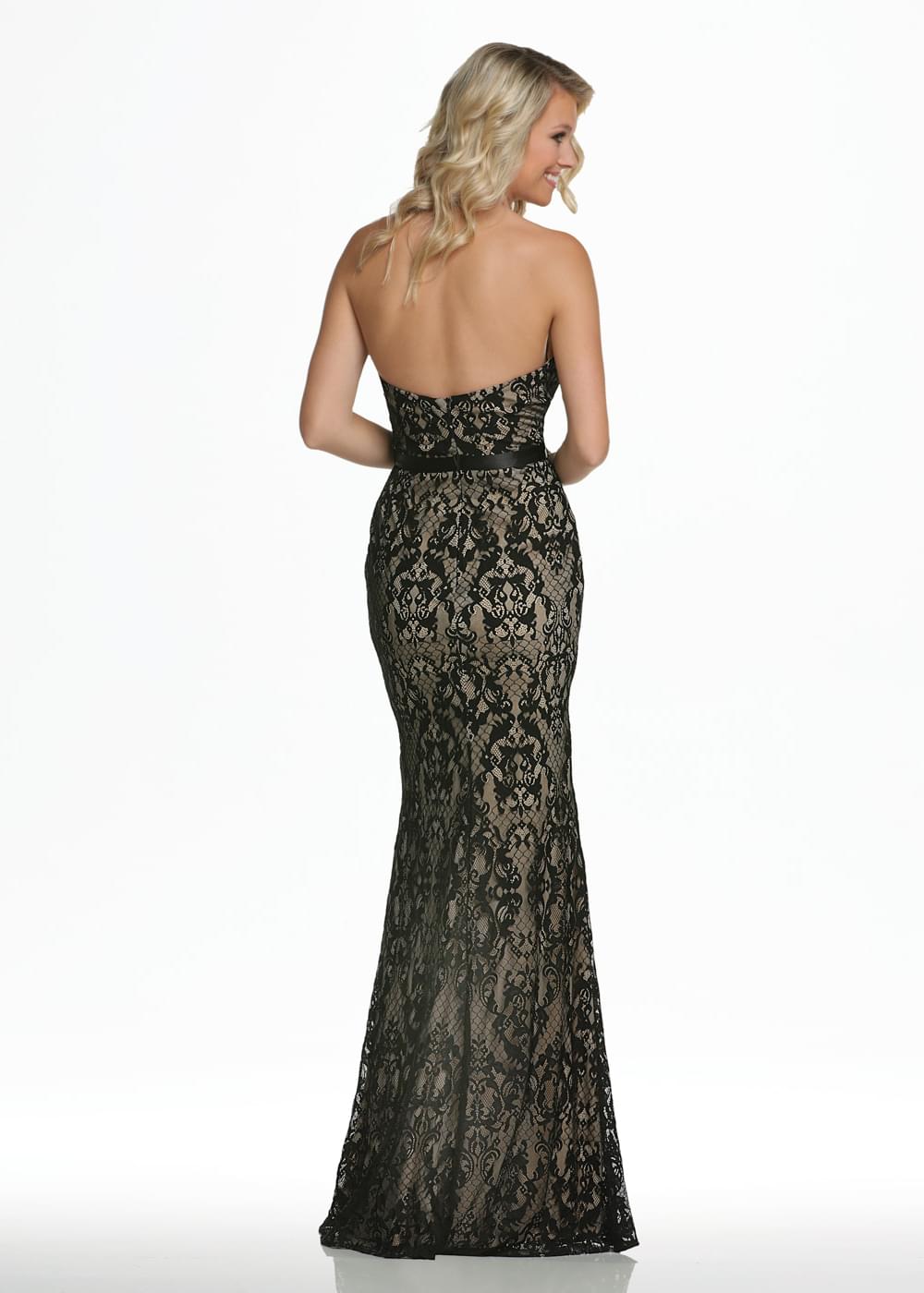 Elegant Fit and Flare Lace Bridesmaid Dress with Strapless Sweetheart Neckline - Perfect for Weddings, Formal Events & Special Occasions