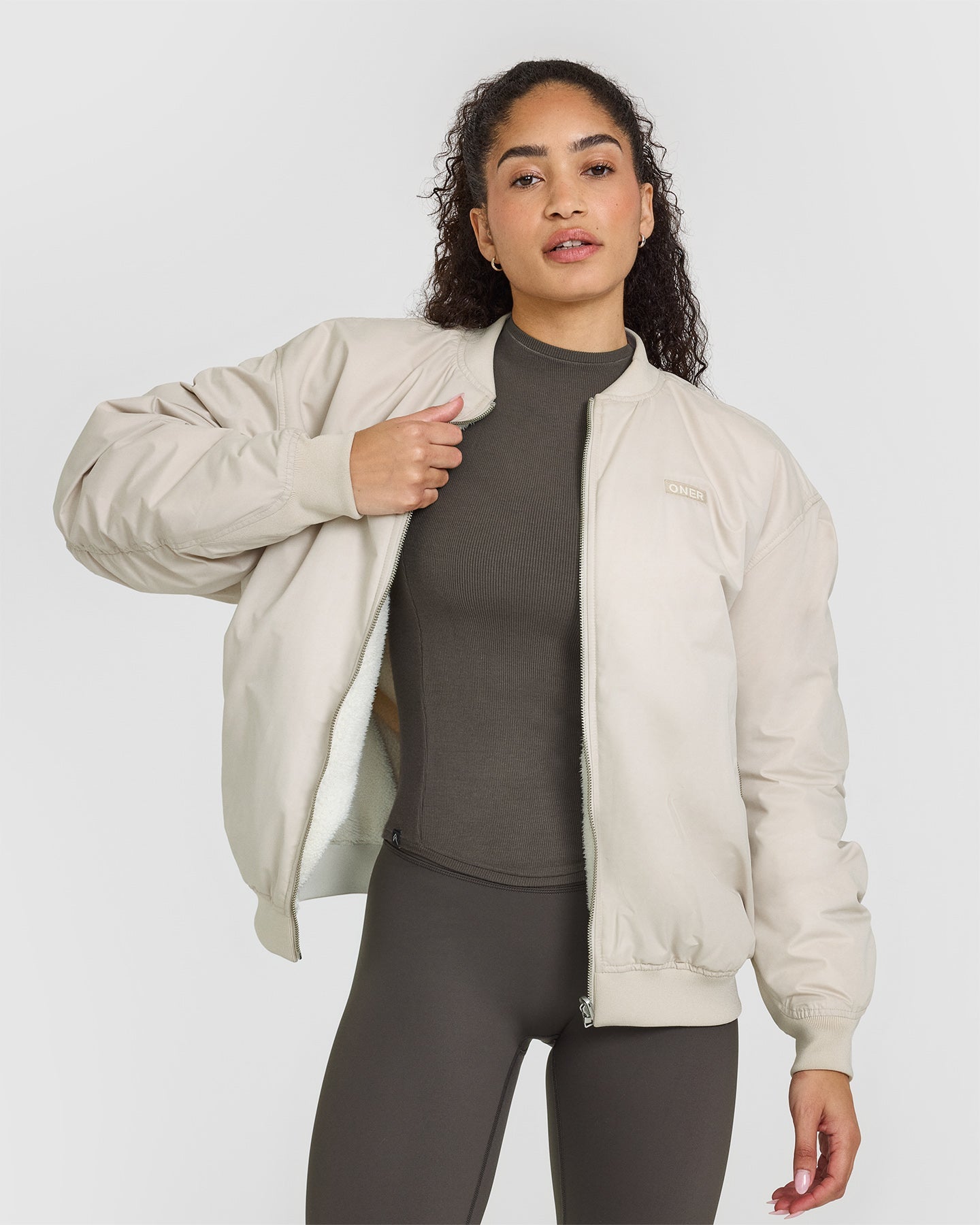 Reversible Bomber Jacket for Men & Women | Lightweight Waterproof Windbreaker | Sand & Black Color | Perfect for Outdoor Activities, Travel & Casual Wear