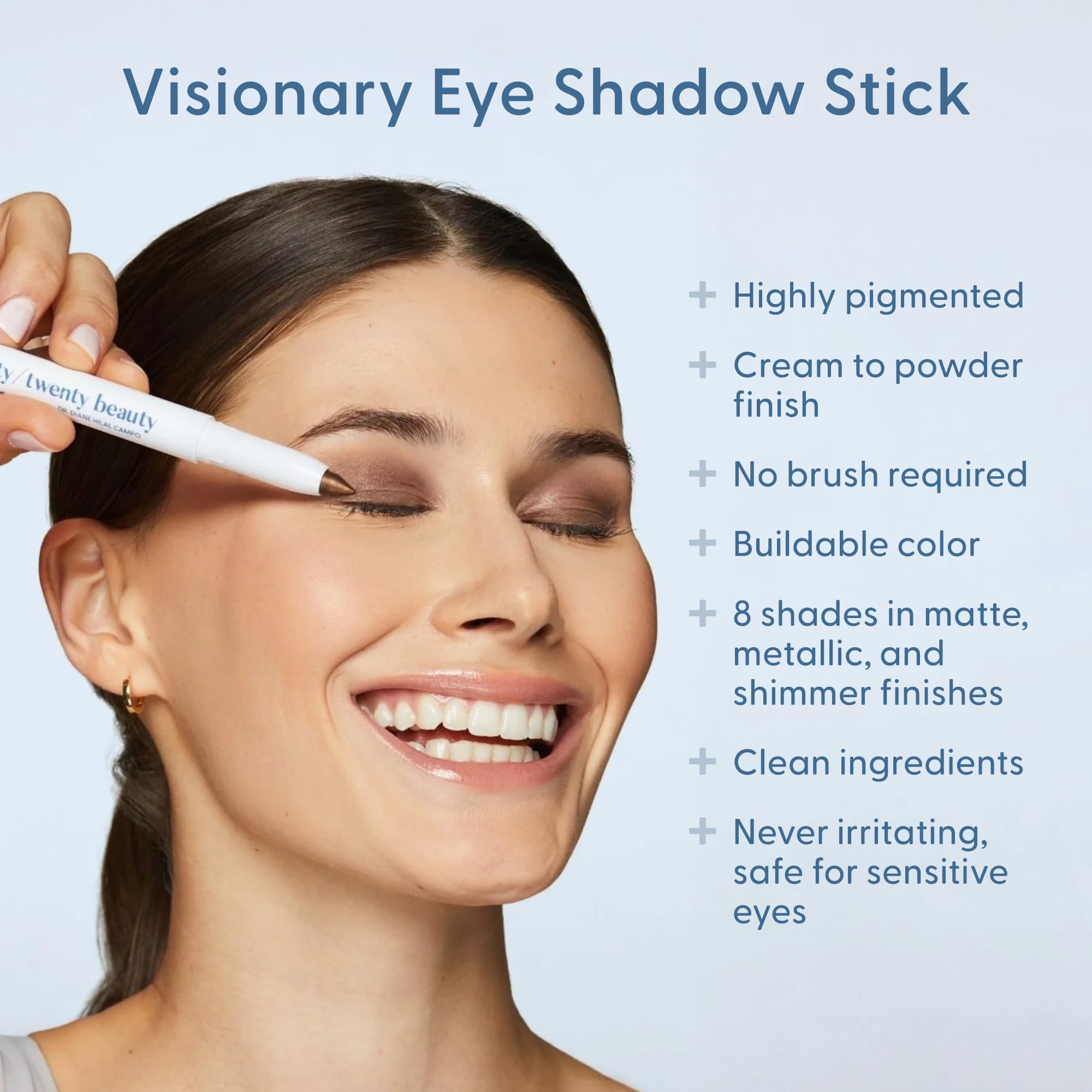 Visionary Shimmer Cream Eye Shadow Stick - Vegan, Cruelty-Free & Ophthalmologist Tested for Sensitive Eyes | Long-Lasting Eyeliner Pencil with Clean Ingredients | Perfect for Daytime Glam & Night Out Makeup
