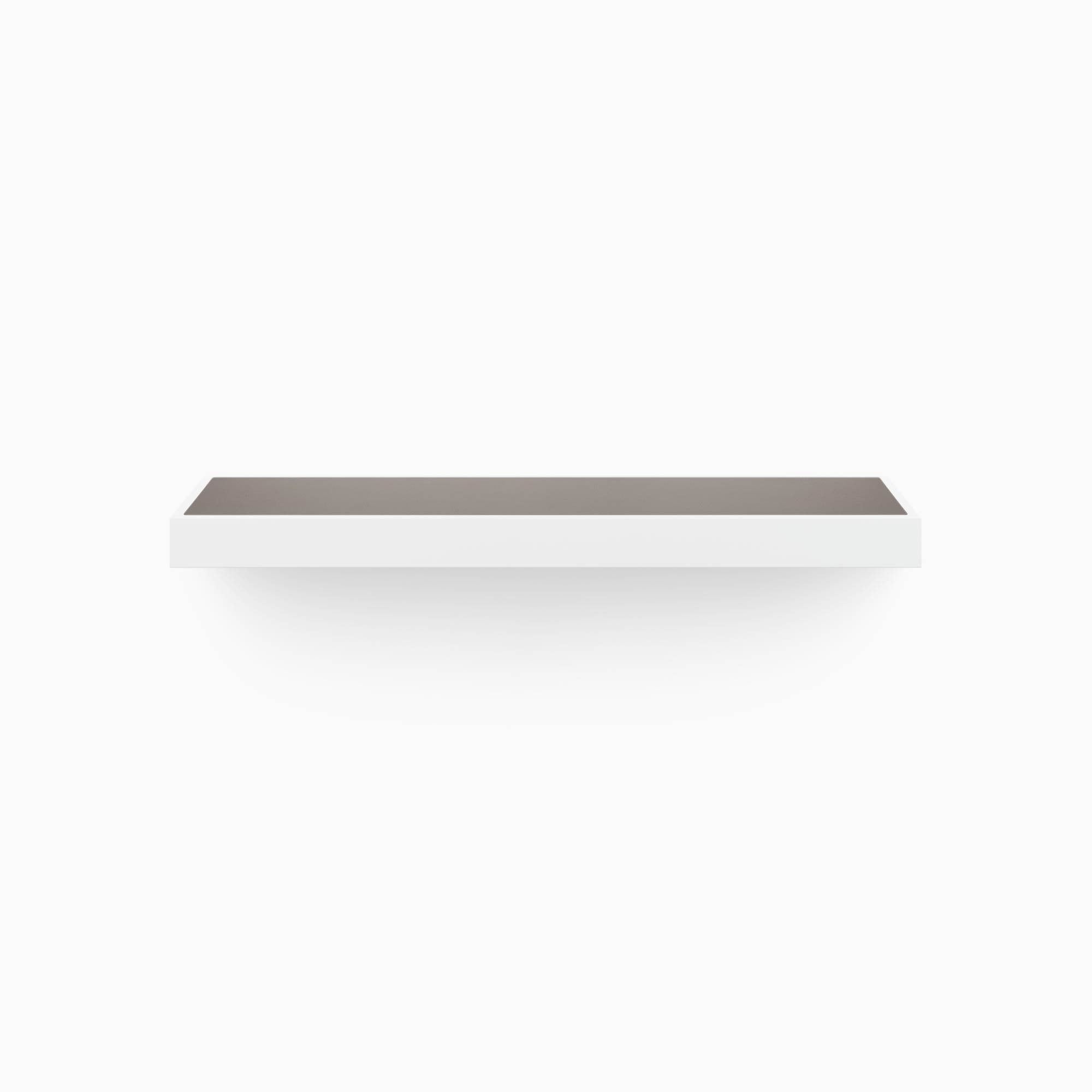 Aksel Inlay White Floating Shelf - Modern Wall Mounted Storage for Bathroom, Kitchen & Living Room - Perfect for Displaying Decor, Books & Essentials
