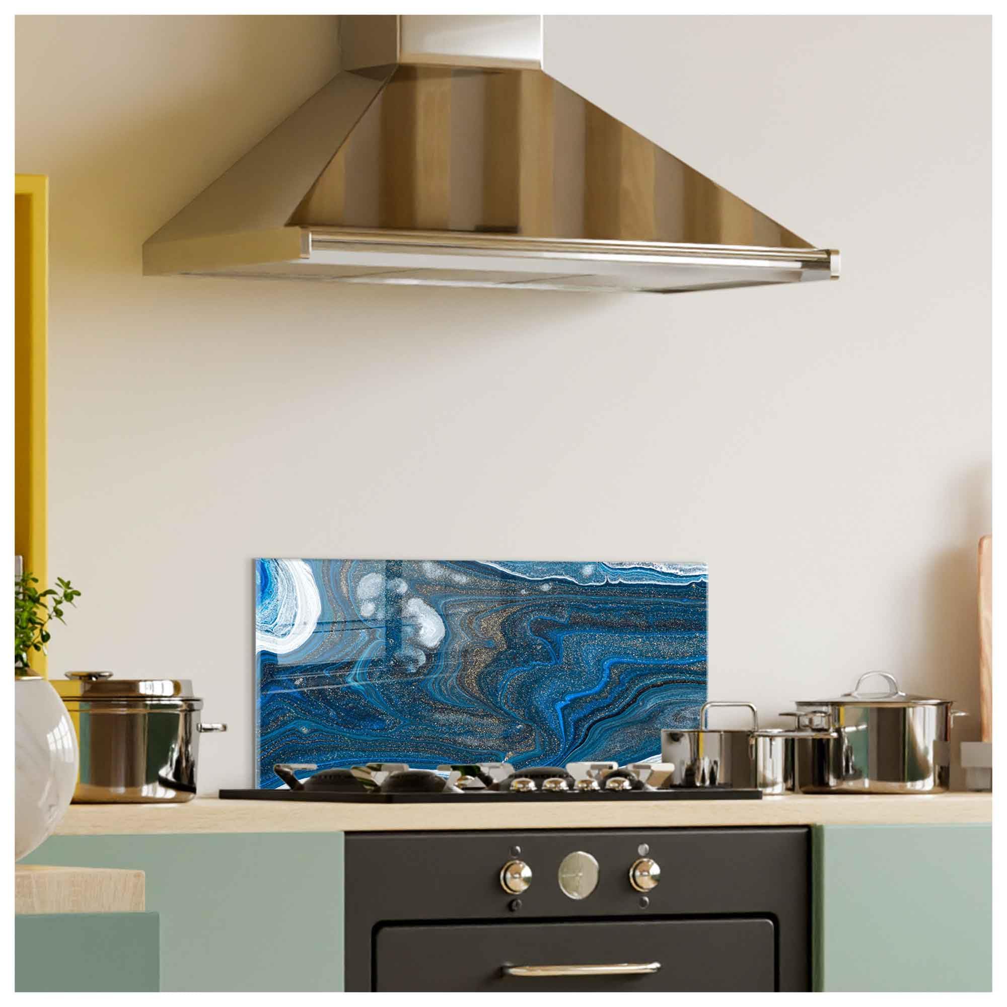 Tempered Glass Kitchen Backsplash - 27x20