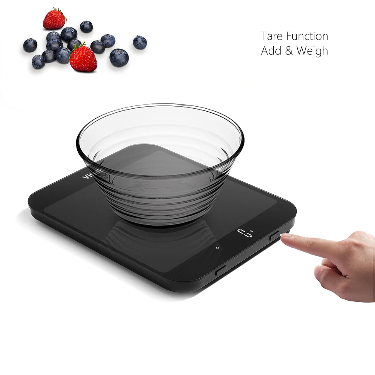 Vitafit Digital Bathroom Scale & 33lb Kitchen Scale - Accurate Body Weight & Food Measurement for Home, Gym, and Cooking - Perfect for Health Tracking & Meal Prep