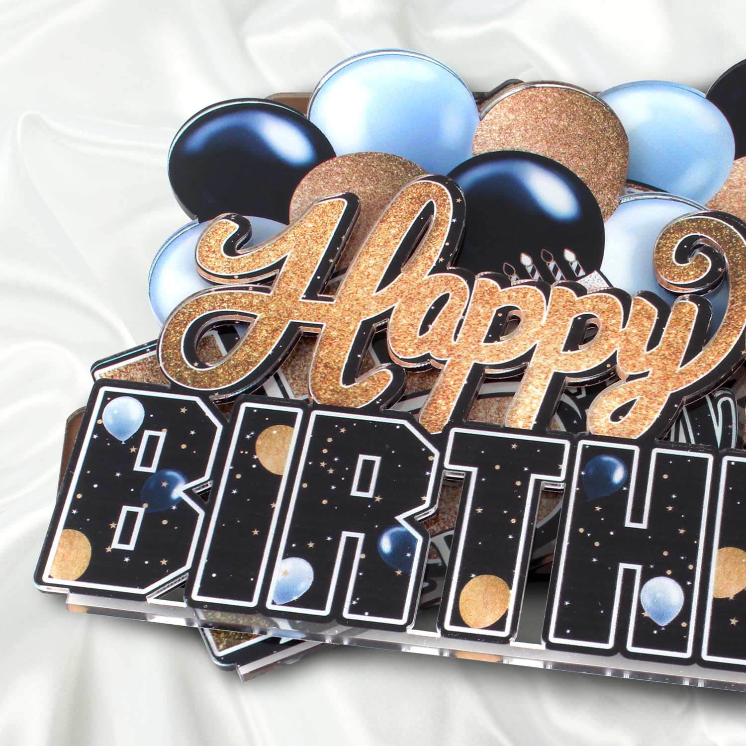 65th Birthday Gold Acrylic Table Topper Centerpiece Set - Cheers to 65 Years Party Decorations - Perfect for Milestone Celebrations, Retirement Parties & Anniversary Gifts