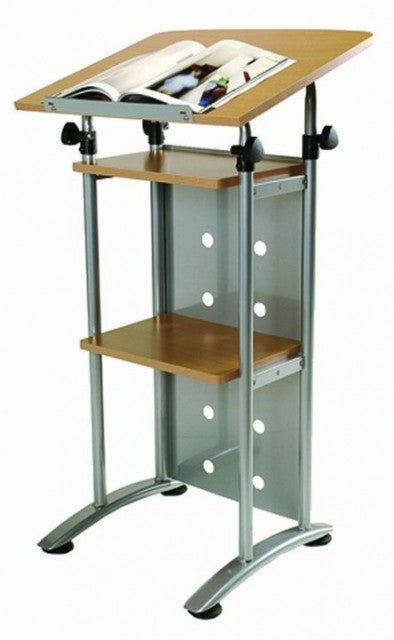 Height Adjustable Lectern Stand - Portable Podium for Public Speaking, Teaching & Presentations - Perfect for Classrooms, Churches & Events