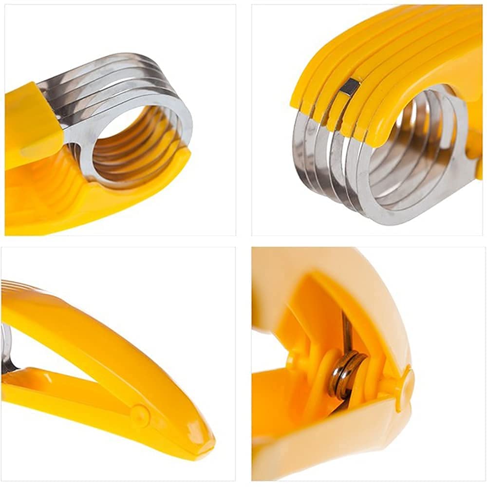 Premium Banana Slicer - Stainless Steel Banana Cutter for Perfect Even Slices | Safe Kitchen Gadget for Kids & Adults | Ideal for Smoothies, Fruit Salads, Yogurt Toppings & Meal Prep | Perfect for Breakfast, School Lunches & Healthy Snacking