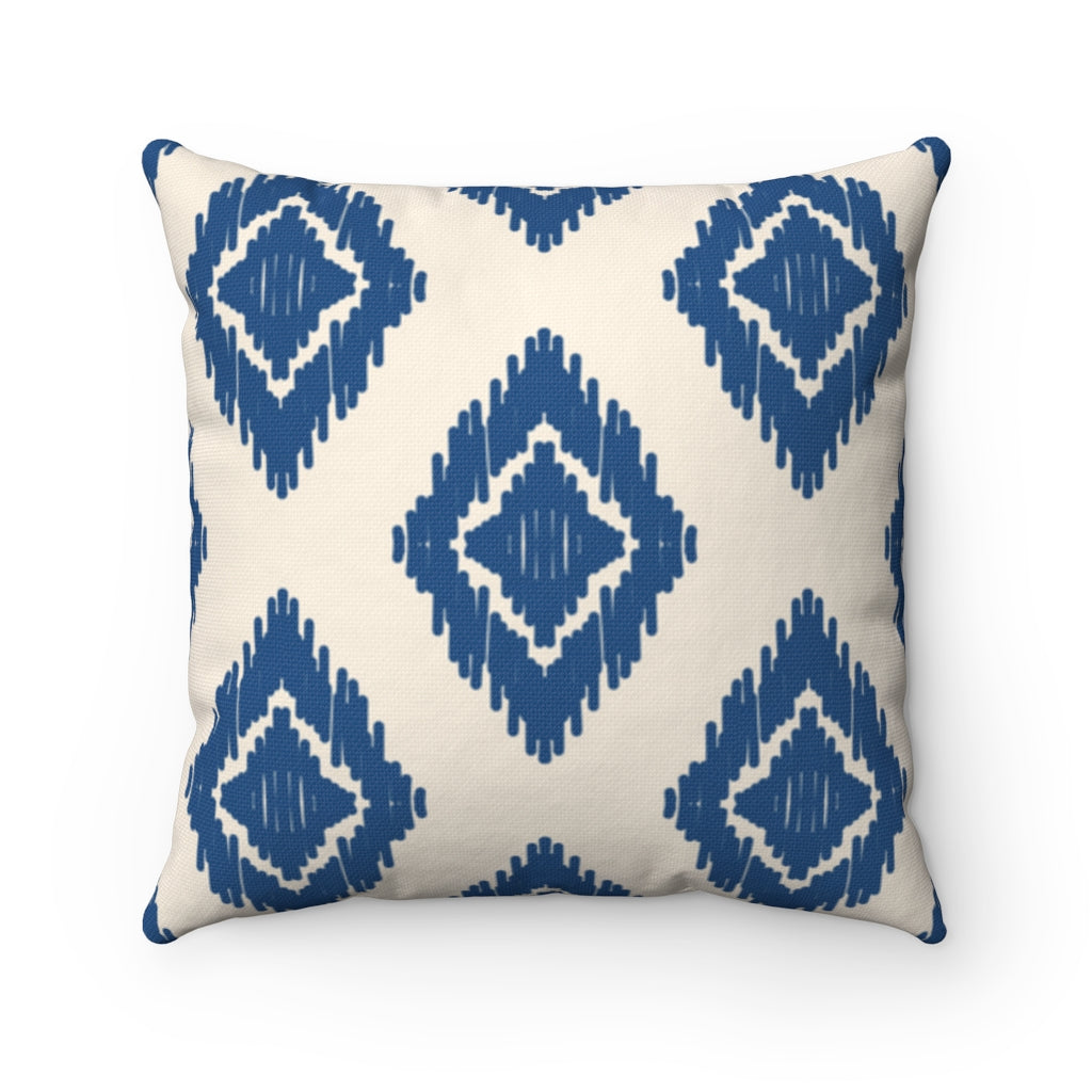 Blue Sands Accent Pillow - 18x18 Inch Square Throw Pillow with Soft Spun Polyester Cover - Perfect for Sofa, Bed & Home Decor