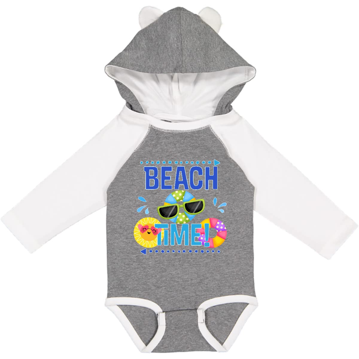 Inktastic Beach Time Summer Vacation Trip Long Sleeve Creeper - Comfortable Casual Outfit for Beach Vacations, Summer Trips & Relaxing Getaways