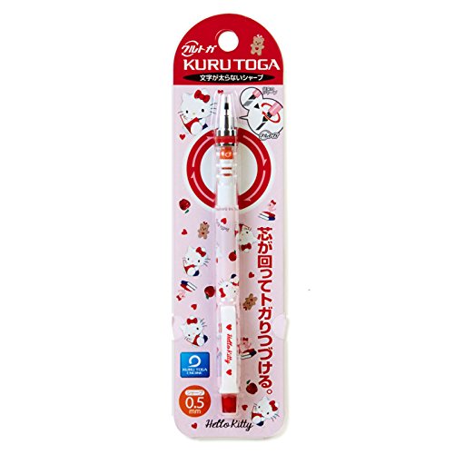 Hello Kitty Kuru Toga Mechanical Pencil - Cute Apple Design Writing Tool for School, Office & Anime Fans Collection