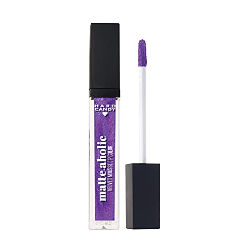 Hard Candy Matte-aholic Velvet Mousse Lipstick - Sugar Plum Long-Lasting Matte Liquid Lipstick for Women | Perfect for Parties, Date Nights & Everyday Wear