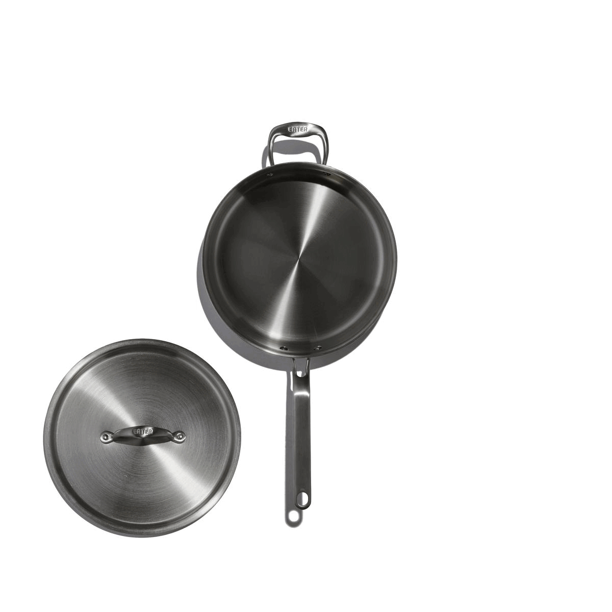 Heritage Steel 4 Quart Stainless Steel Saute Pan with Glass Lid - Professional Nonstick Cookware for Sauteing, Frying & Simmering - Perfect for Home Chefs & Professional Kitchens