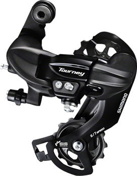 Shimano Tourney RD TY300 SGS 6/7 Speed Long Cage Rear Derailleur - Black Direct Mount Bicycle Derailleur for Mountain Bikes & Road Bikes - Perfect for Commuting, Touring & Off-Road Cycling