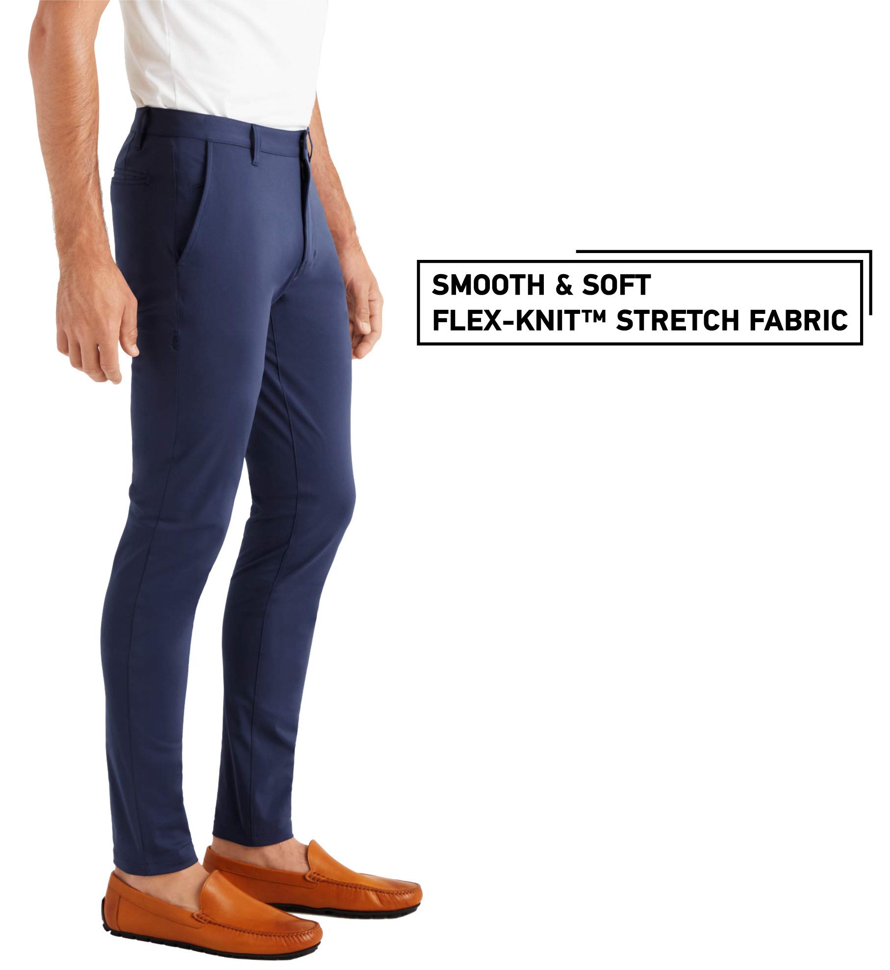Rhone Commuter Skinny Men's Pants - Ultra Slim-Fit Stretch Dress Pants for Work | Wrinkle Resistant & Comfortable | Perfect for Office, Business Travel & Casual Wear