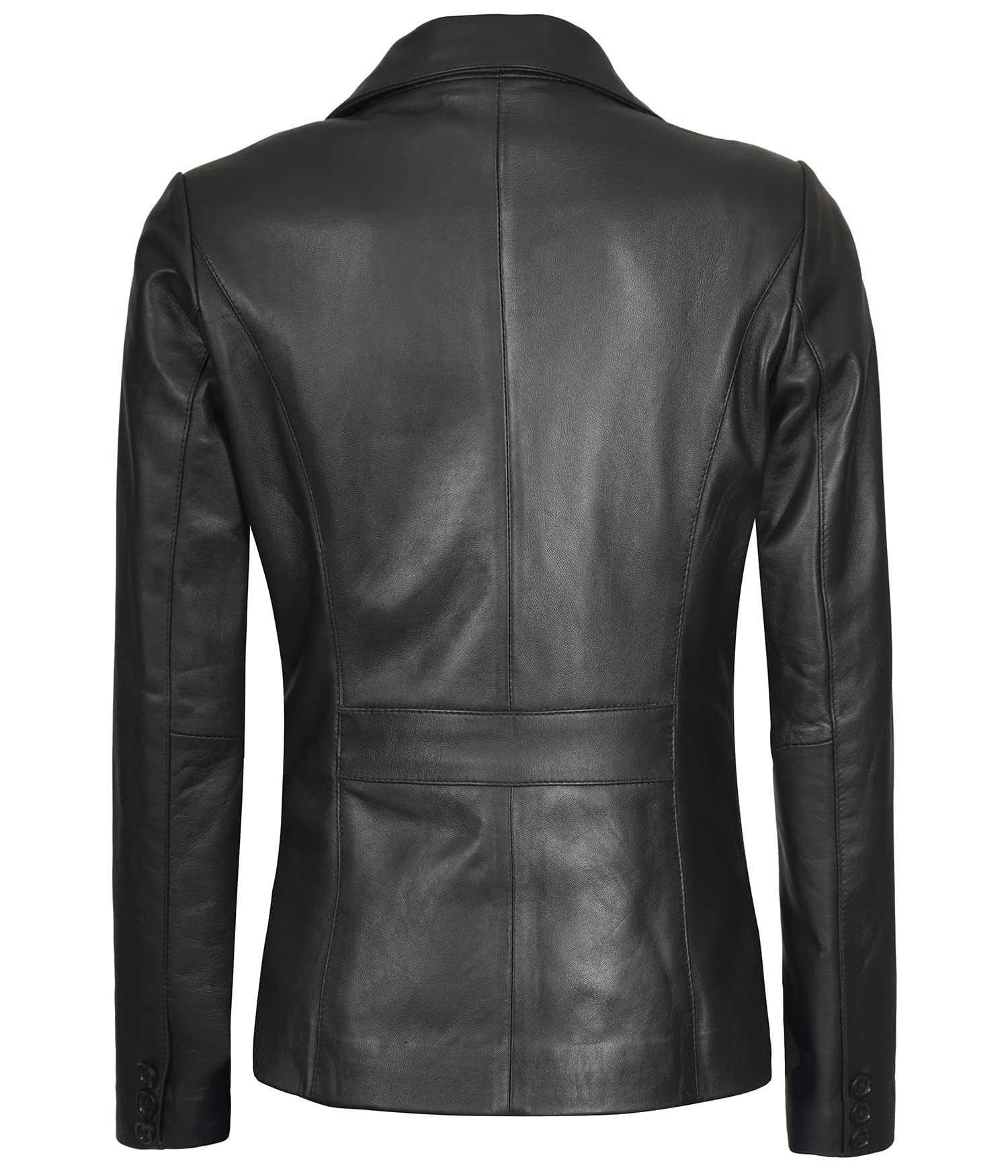 Genuine Lambskin Leather Blazers for Women - Business Casual Blazer Jackets - Premium Women's Office Wear & Evening Outfits