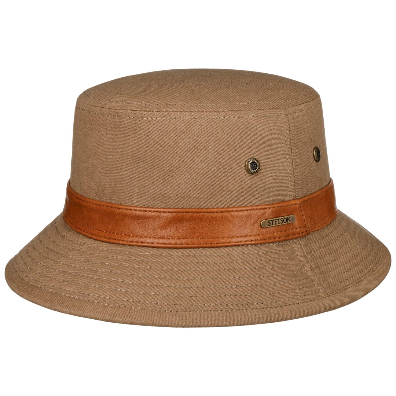 Stetson Men's Cotton Chino Twill Bucket Hat - Casual Sun Protection Outdoor Hat for Beach, Fishing & Summer Activities
