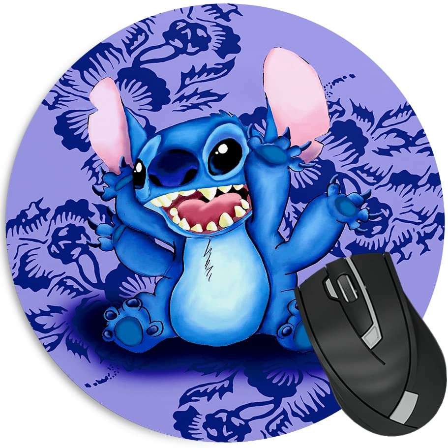 **Stitch Gaming Mouse Pad - Cute Round & Rectangular Waterproof Mouse Mat with Non-Slip Rubber Base, Funny Office & Home Keyboard Pad for Girls & Women - Perfect for Laptop, PC Gaming, Travel & Work**