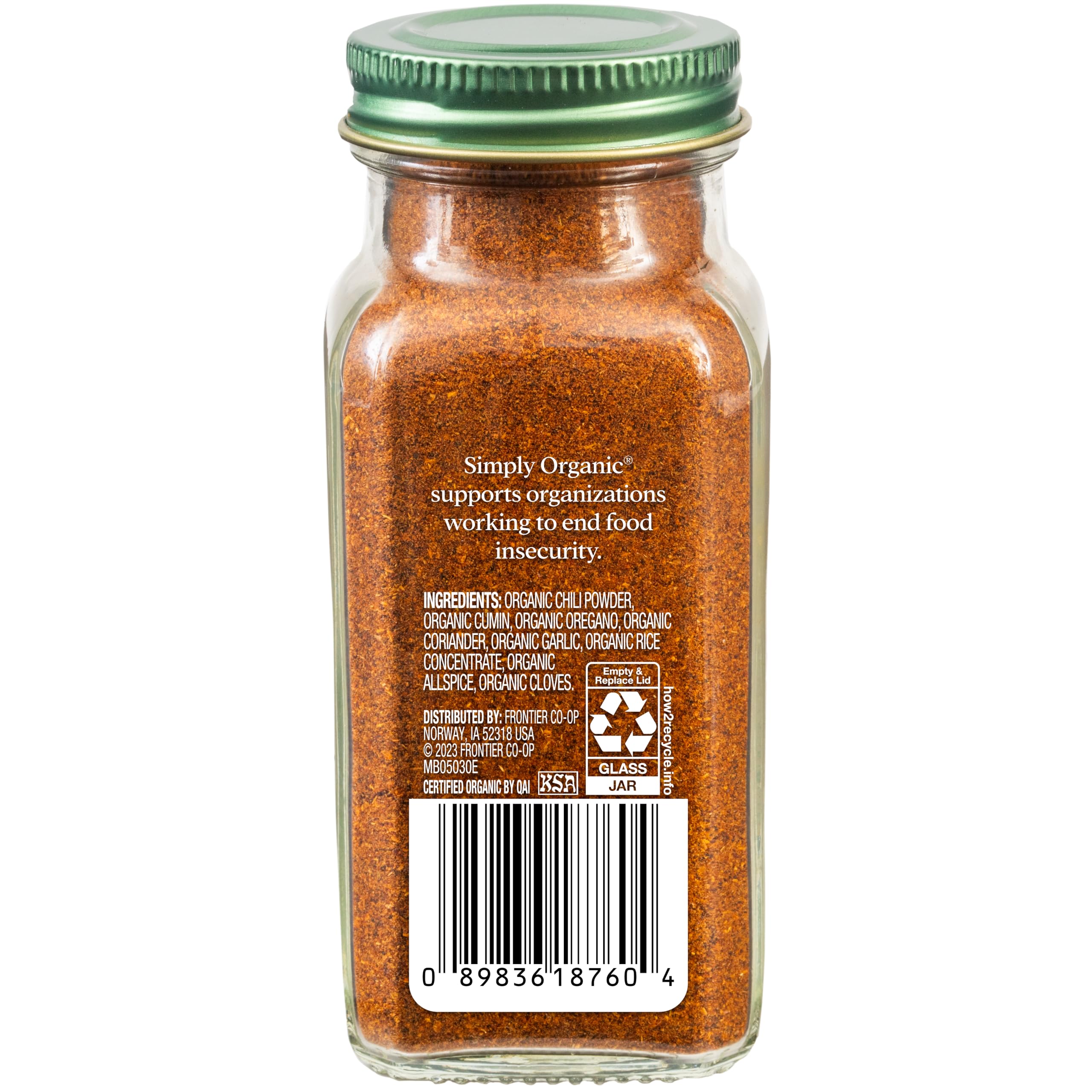 Simply Organic Chili Powder, 2.89 oz | USDA Certified Organic | Perfect for Tacos, Chili & Mexican Cooking | Gluten-Free & Non-GMO