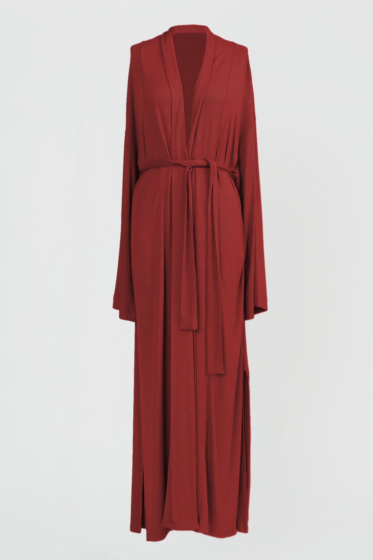 Lina Robe Women's Soft Long Sleeve Kimono Bathrobe - Crimson Red for Spa, Lounge & Relaxation at Home