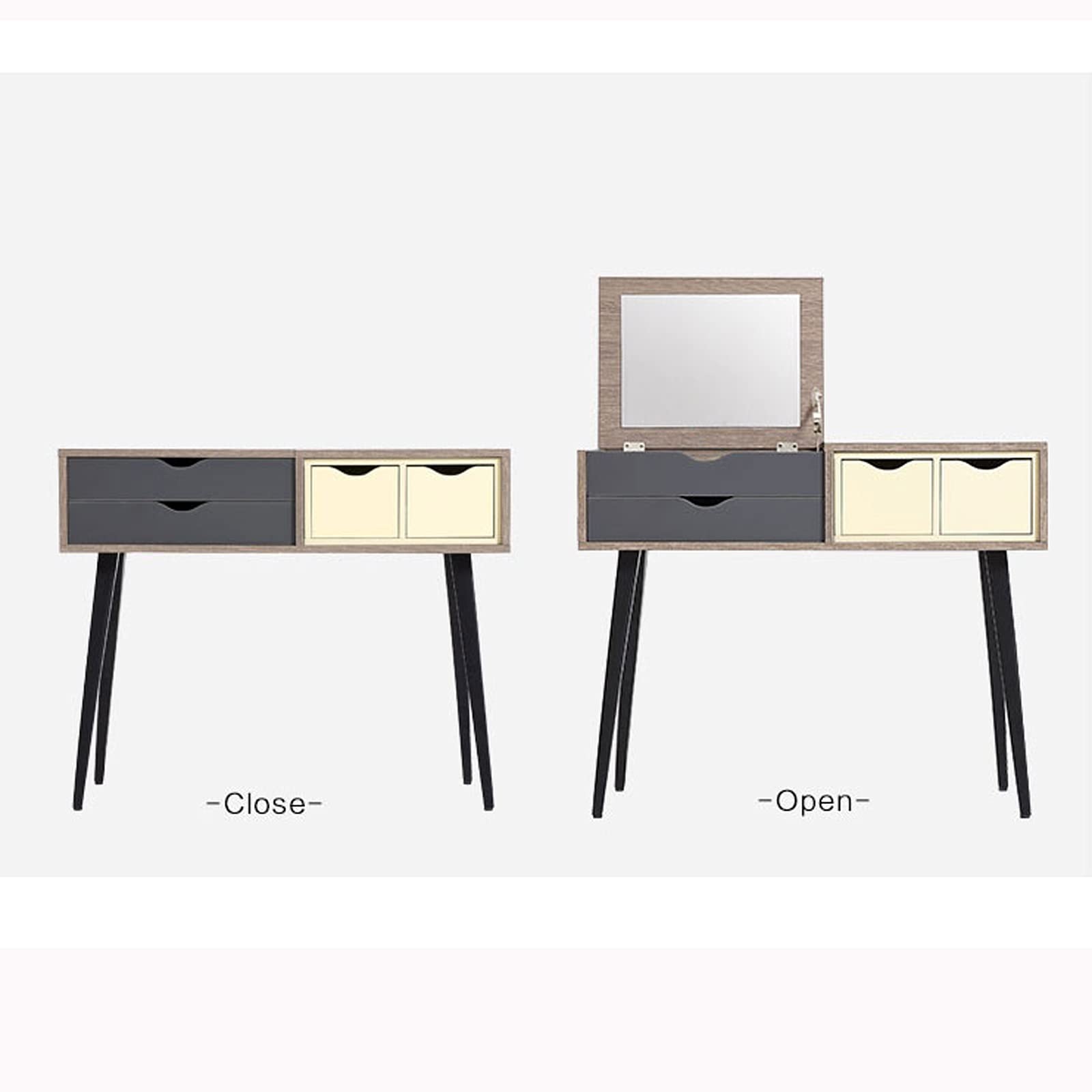Elegant Vanity Table with Flip Top Mirror, 3 Drawers & Makeup Organizer - Multifunctional Dressing Desk for Women & Girls - Perfect for Bedroom, Boudoir & Gift Giving