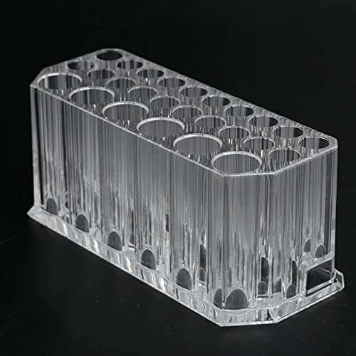 Clear Acrylic Makeup Brush Holder - 12 Slot Cosmetic Organizer for Brushes, Eyeliners & Lipsticks | Bathroom Vanity Storage