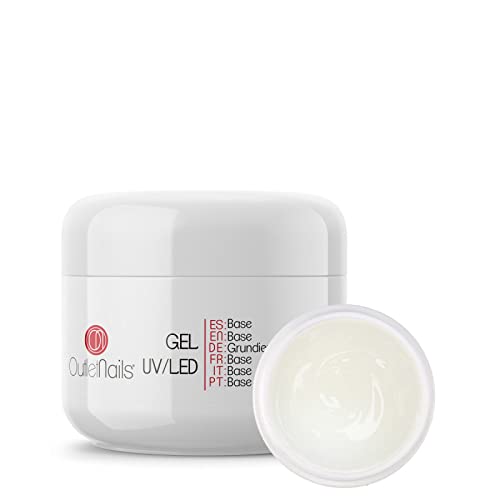 Base Gel UV/LED 30ml - Professional Nail Adhesive for False Nails & Extensions | Long-Lasting Manicure & Pedicure for Salon & Home Use