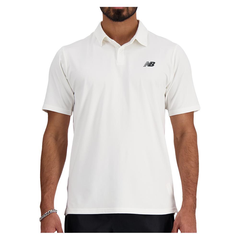 Men's Breathable Quick-Dry Performance Tennis Polo Shirt - White | Moisture-Wicking & UV Protection for Tennis, Golf & Outdoor Sports