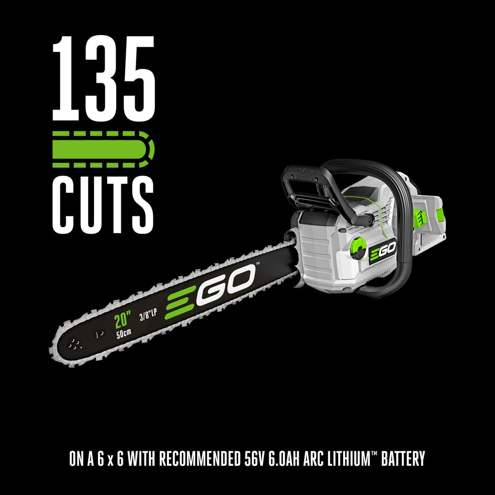 EGO CS2005 20-Inch Cordless Chainsaw with 6.0Ah Battery - Perfect for Tree Trimming, Firewood Cutting, and Yard Maintenance