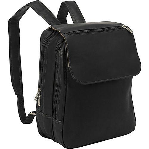 Premium Genuine Leather Flap Over Tablet Backpack for Men & Women - Stylish Laptop Bag for Work, Travel & College - Fits 13 Inch MacBook & iPad