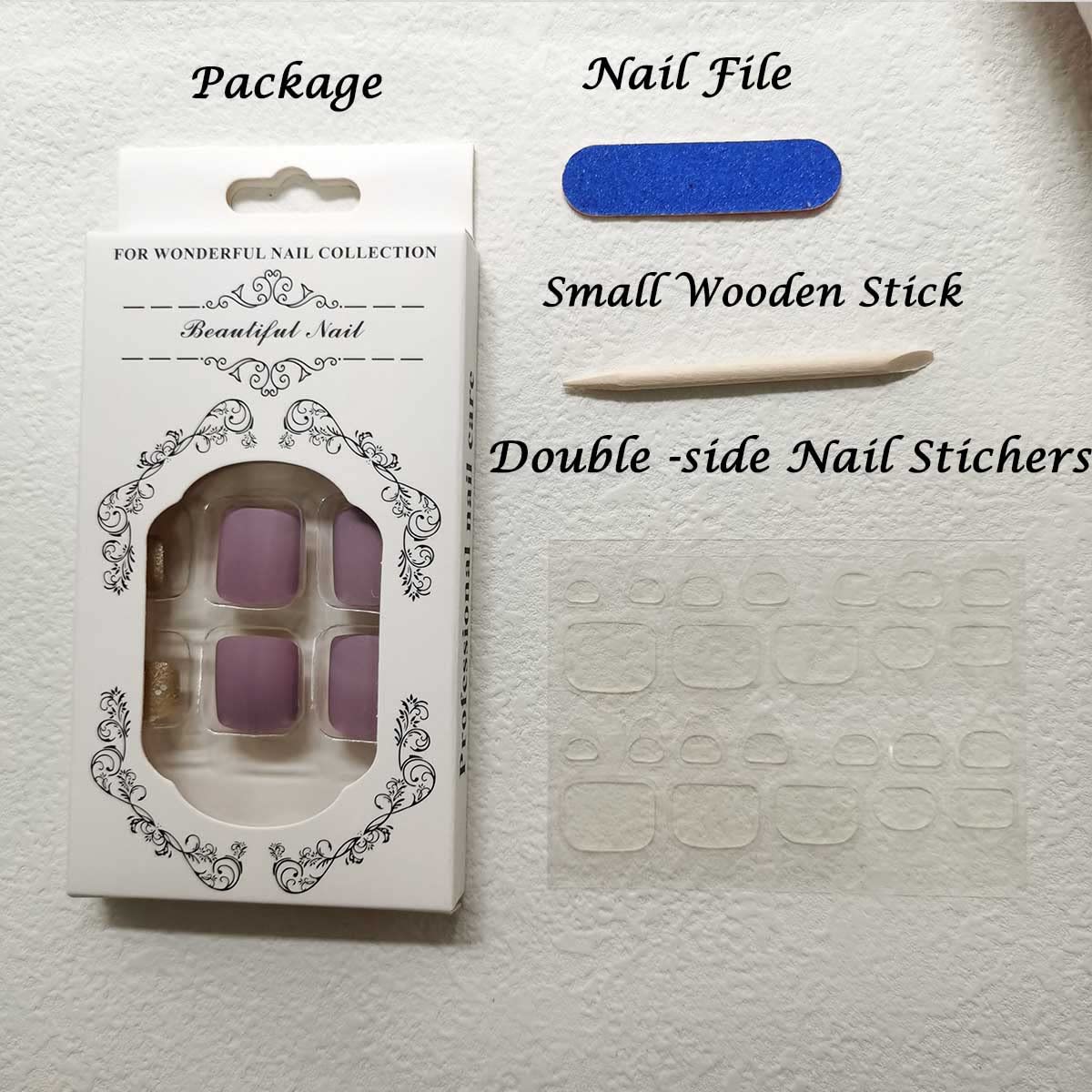 Bufenia 24PCS Purple Square Press on Fake Toenails - Glitter Acrylic Full Cover False Nails for Women & Girls - Perfect for Parties, Weddings, and Special Occasions
