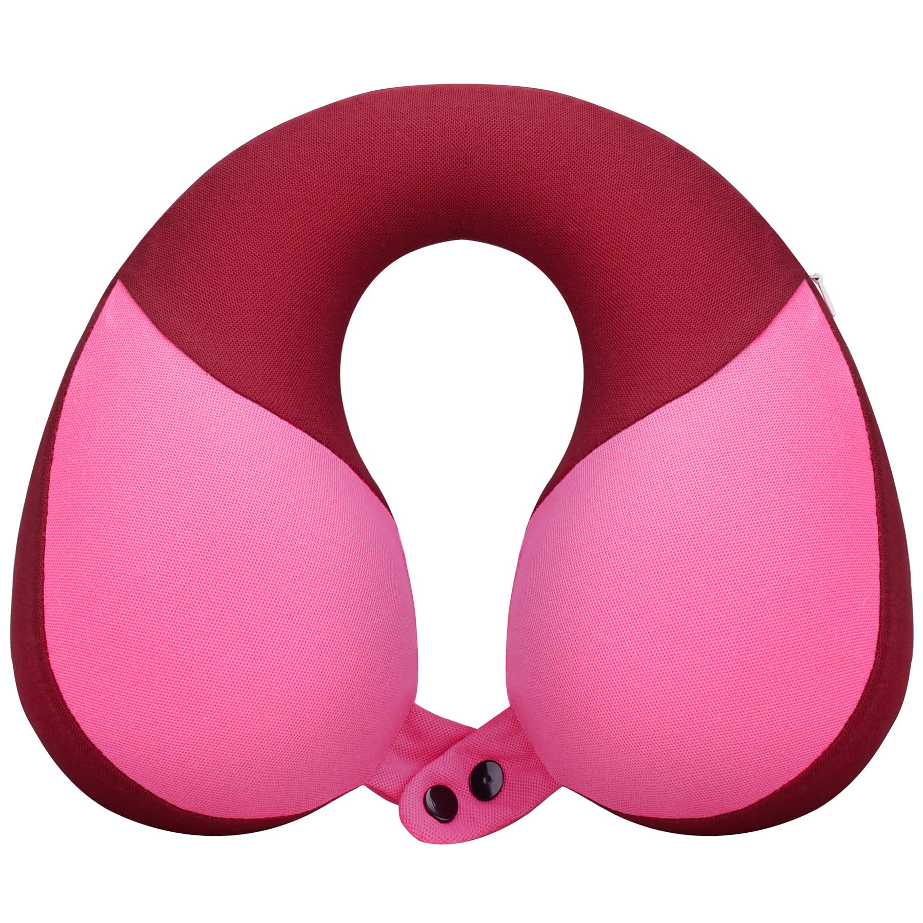 COOLBEBE Kids Travel Neck Pillow - Soft & Comfortable Headrest for Airplane, Car Rides - Perfect Travel Gift for Toddlers & Children (Raspberry Pink) - Ideal for Long Flights, Road Trips & Nap Time