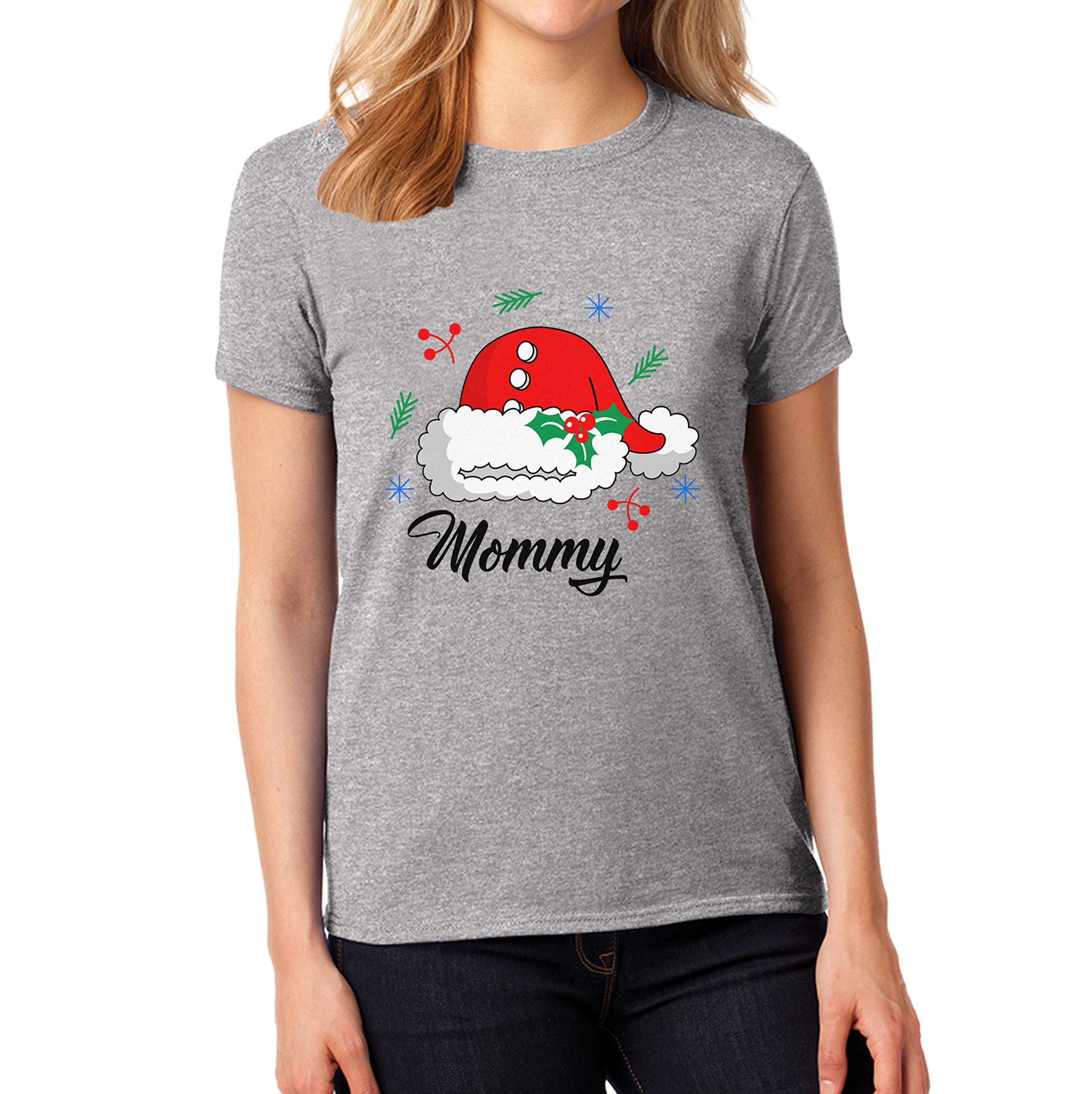 Custom Christmas Santa Shirt - Family Matching Holiday T-Shirts for Women - Perfect for Christmas Photos, Parties & Festive Gatherings