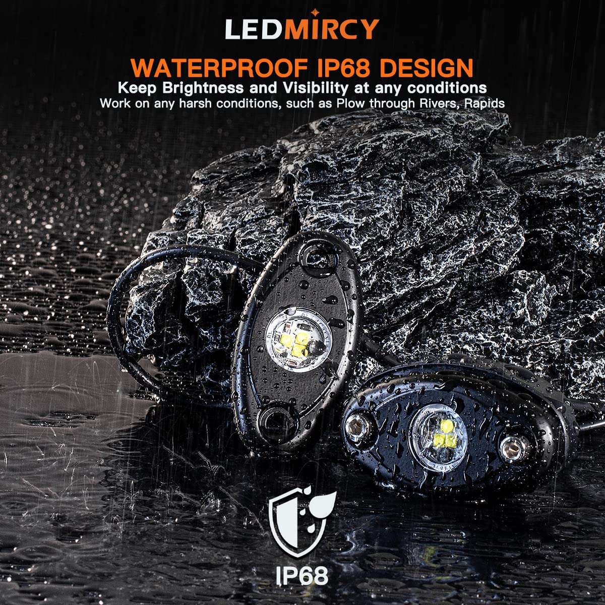 12PCS LED White Rock Lights - Waterproof High Power Underglow Neon Lights for Off Road Truck, ATV, SUV, RZR, Car & Boat - Shockproof Underbody Trail Rig Lights (12 Pods White) - Perfect for Off-Roading, Night Driving & Vehicle Customization