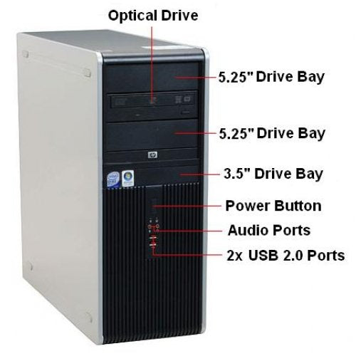 HP Windows 10 Pro Tower Desktop Computer - Intel Core 2 Duo 3.0GHz, 1TB HDD, 8GB RAM, WiFi - Fast Performance for Home Office & Business Use