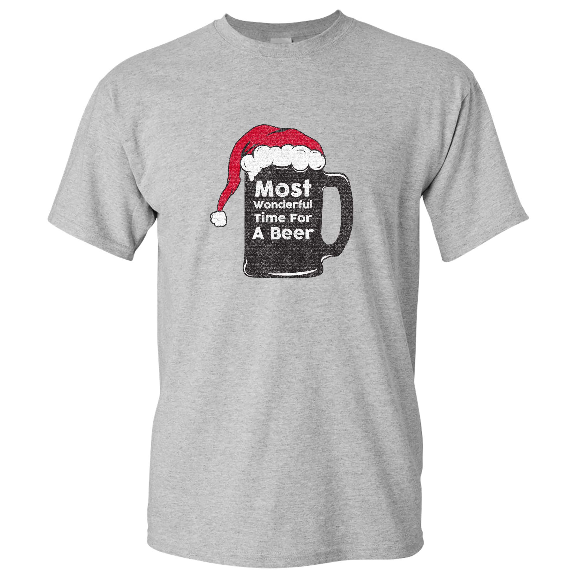 Funny Christmas Beer Drinking T-Shirt - Holiday Humor Gift for Beer Lovers - Perfect for Parties & Festive Gatherings