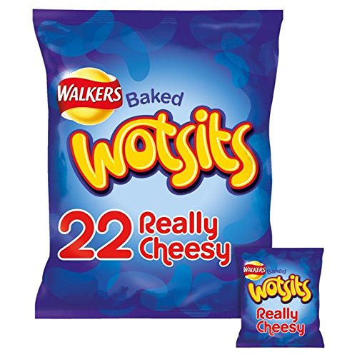 Walkers Wotsits Cheese Flavored Snacks - 22 Pack | Crunchy Cheese Puffs for Parties, Lunchboxes & Movie Nights