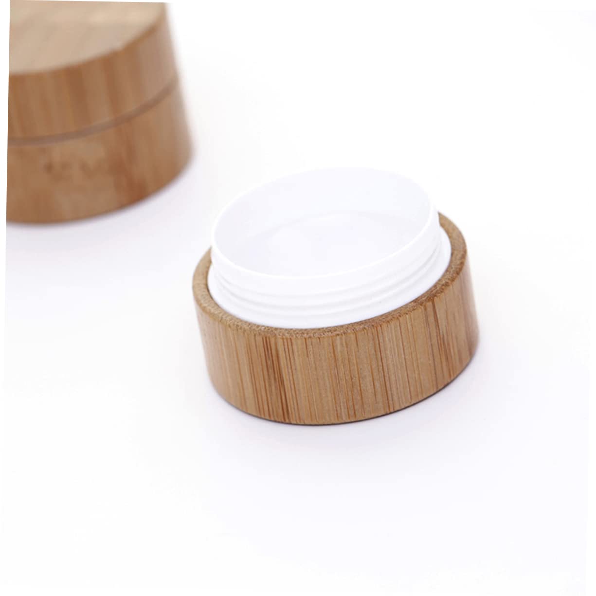 EXCEART 1pc Glass Terrarium with Wooden Lid - Cosmetic Jar, Makeup Powder Case, Toiletry Container for Creams & Samples | Travel-Friendly Organizer for Bathroom, Vanity & Home Decor