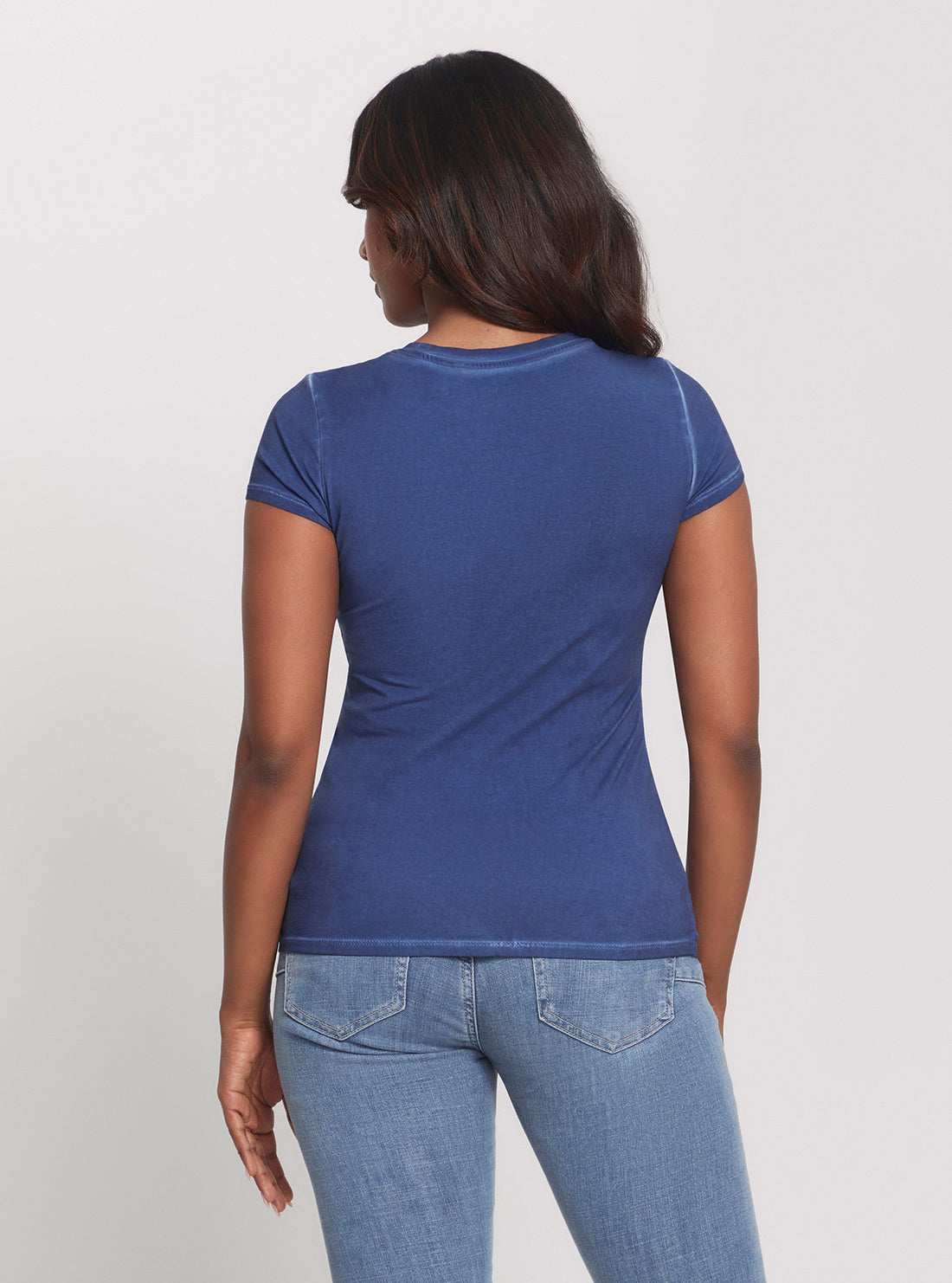 Eco Blue G Crest Eyelet Logo T-Shirt for Men - Comfortable Cotton Casual Tee for Everyday Wear, Street Style & Outdoor Activities